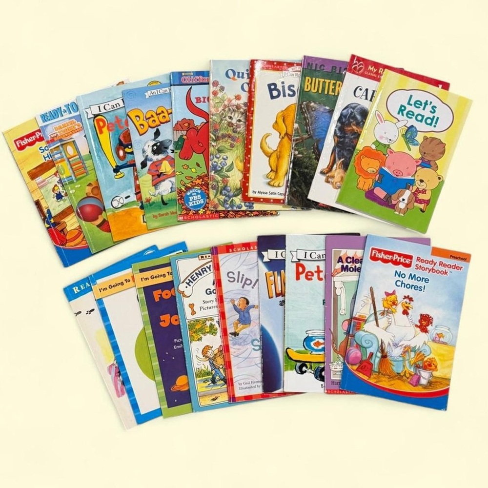 19 Early Reader books for children in a variety of titles, colorful pictures